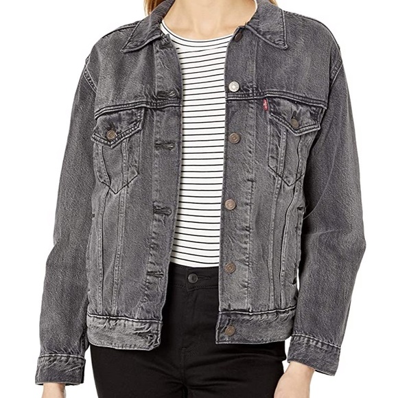 boyfriend denim jacket black